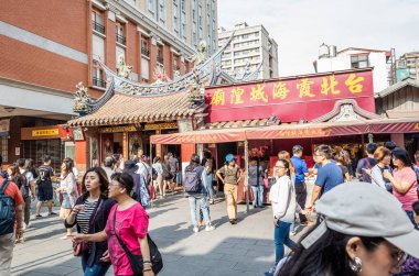 Taipei Xia Hai şehir Tanrı Tapınağı ünlü cazibe