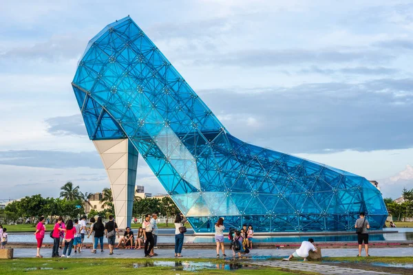 Giant glass cinderella shoe church — Stock Photo, Image