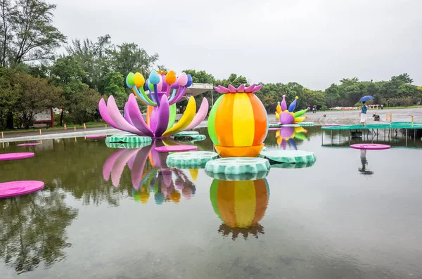 Taoyuan Land Art Festival w dniu deszczu — Zdjęcie stockowe