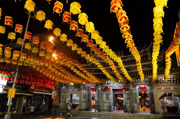 Changhua Taiwan Jan 20Th 2020 Ναός Lukang Tianhou Νύχτα Changhua — Φωτογραφία Αρχείου