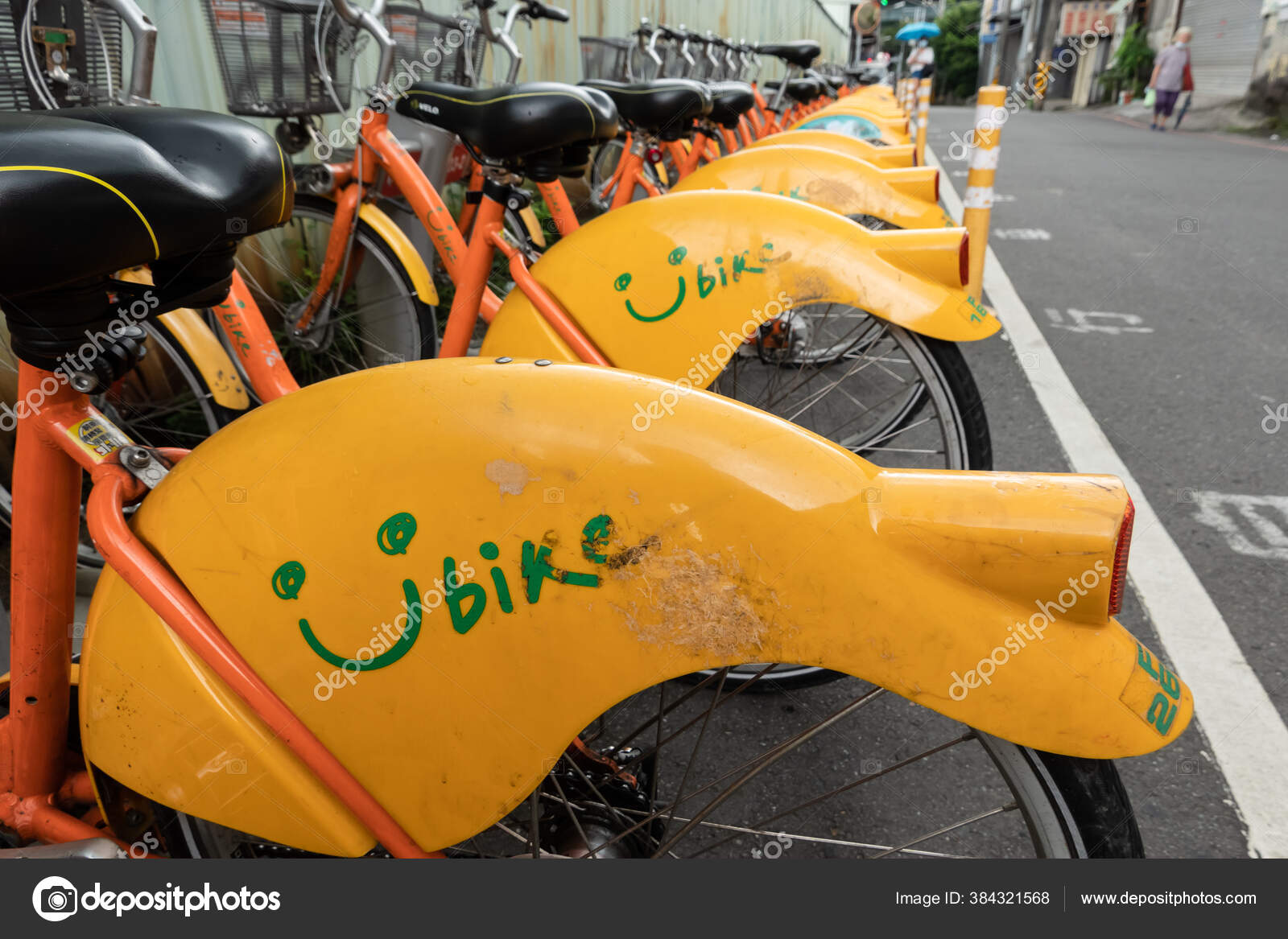 New Taipei City Taiwan June 14Th 2020 Ubike Bike Sharing — Stock