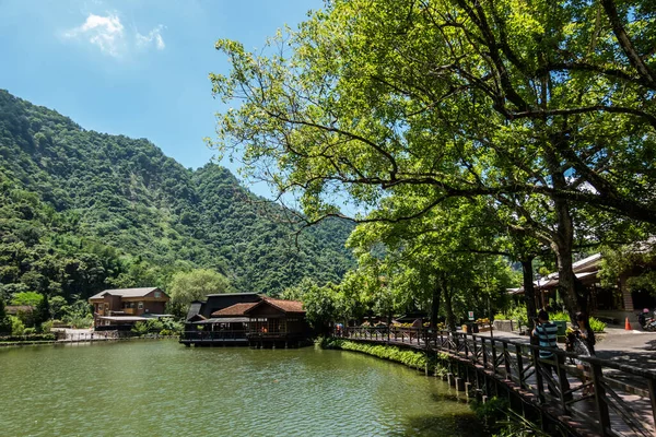 Checheng Taiwan Juni 2020 Timber Pond Werd Gebruikt Voor Het — Stockfoto