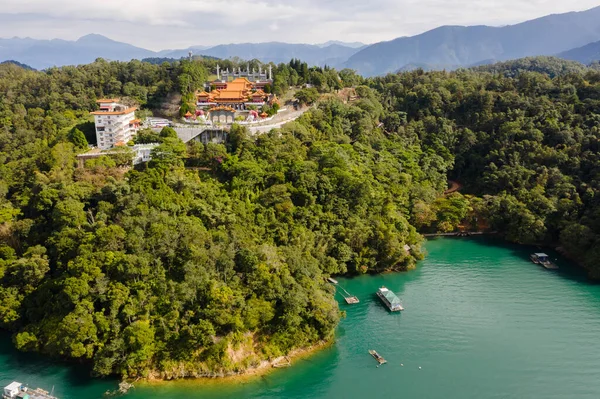 Nantou Tchaj Wan Prosince 2019 Letecký Pohled Slavnou Památku Chrámu — Stock fotografie