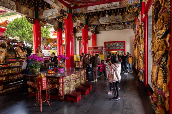 Nantou Taiwan December 2019 Byggnad Interiör Berömda Landmärke Wenwu Tempel — Stockfoto