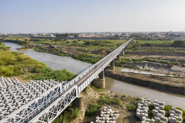 Yunlin Taiwan Dezembro 2019 Huwei Steel Bridge Yunlin Taiwan — Fotografia de Stock