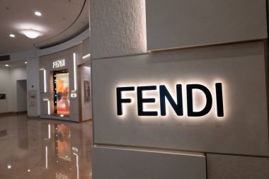 Taipei, Tayvan - 15 Haziran 2020: Fendi, Taipei, Tayvan, Asya 101.