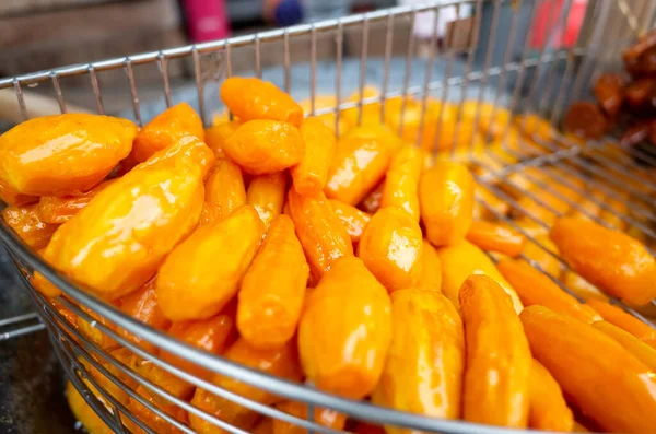 traditional Taiwanese snacks of Honey Sweet Potatoes at Taiwan