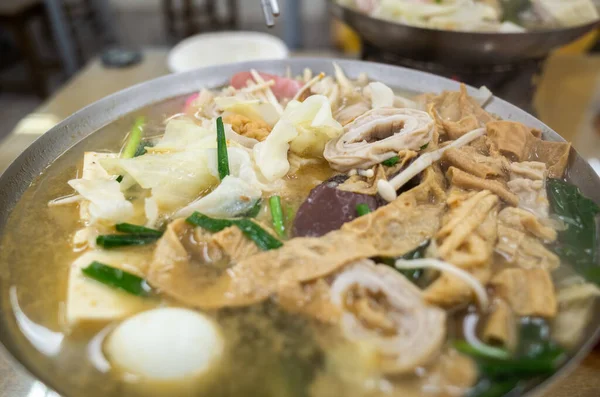 Comida Tradicional Taiwanesa Porco Intestino Fedorento Hot Pot — Fotografia de Stock