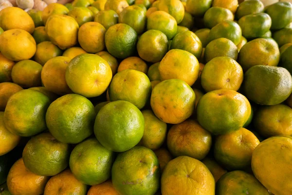 Frutta Arancione Impilati Sul Mercato Taiwan — Foto Stock