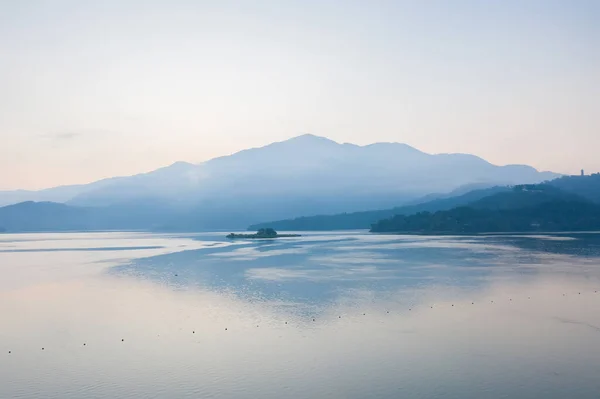 Napfelkelte Híres Sun Moon Lake Táj Nantou Tajvan — Stock Fotó