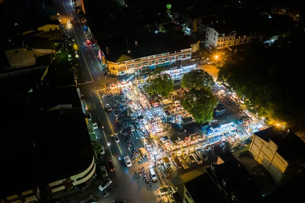 Nantou Taiwan September 11Th 2019 Aerial View Shuren Night Market — стоковое фото