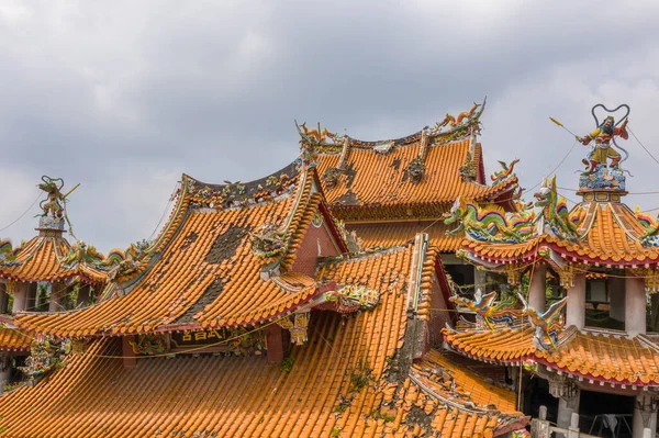 Nantou Jiji Tajwan Września 2019 Widok Lotu Ptaka Ruiny Świątyni — Zdjęcie stockowe