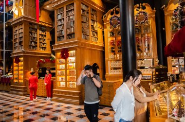 Taichung, Tayvan - 21 Kasım 2019: Miyahara, Tayvan 'ın ünlü pasta ve buz dükkanı.