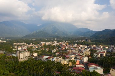 Yuchi, Tayvan - 13 Temmuz 2020: Yuchi şehri, Nantou, Tayvan manzarası