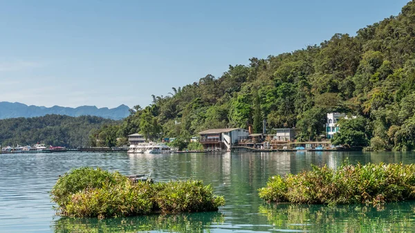 Yuchi Taiwan Okt 2019 Luftaufnahme Des Sun Fog Port Sonnenmondsee — Stockfoto