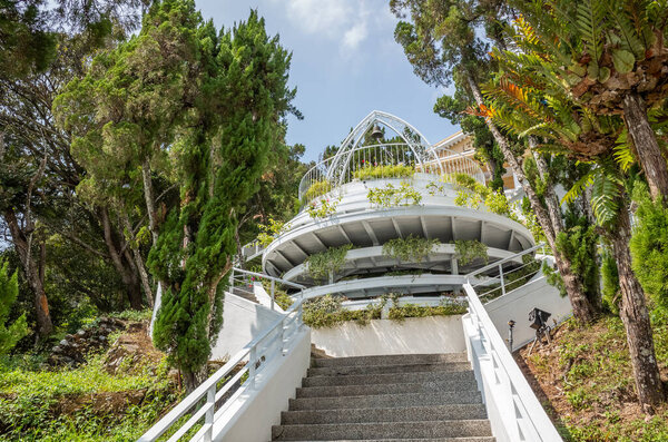 Yuchi, Taiwan - Oct 5th, 2019: Sun Moon Lake Jesus Church, Nantou, Taiwan