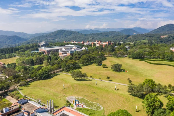 Puli Taiwan Oktober 2019 Luftaufnahme Der Nationalen Chi Nan Universität — Stockfoto