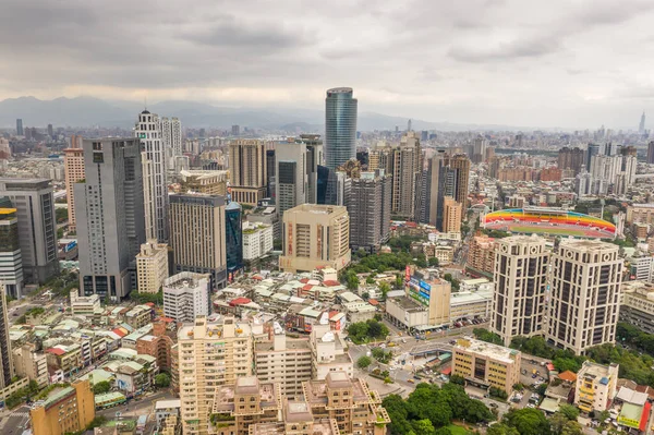 Banqiao Taiwan Ottobre 2019 Veduta Aerea Del Paesaggio Urbano Con — Foto Stock