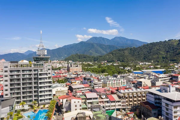 Nantou Taiwan Outubro 2019 Vista Aérea Cidade Puli Com Edifícios — Fotografia de Stock