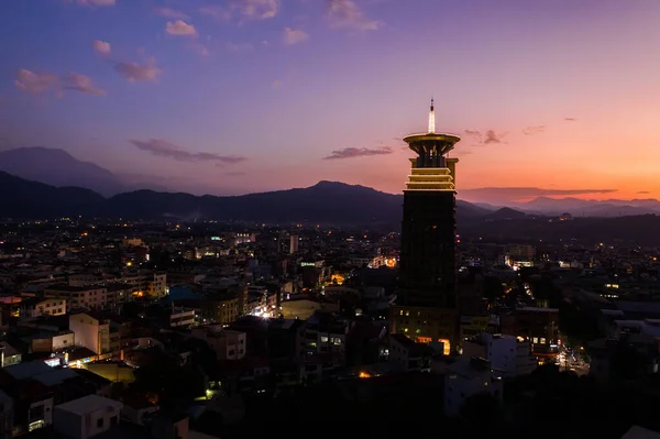 Nantou Taiwán Noviembre 2019 Vista Aérea Ciudad Puli Con Edificios — Foto de Stock