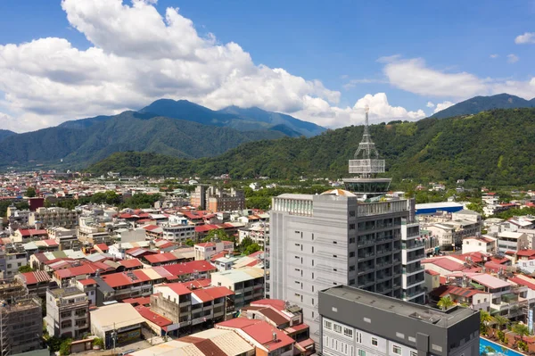 Puli Taiwan Julho 2020 Vista Aérea Paisagem Urbana Cidade Puli — Fotografia de Stock