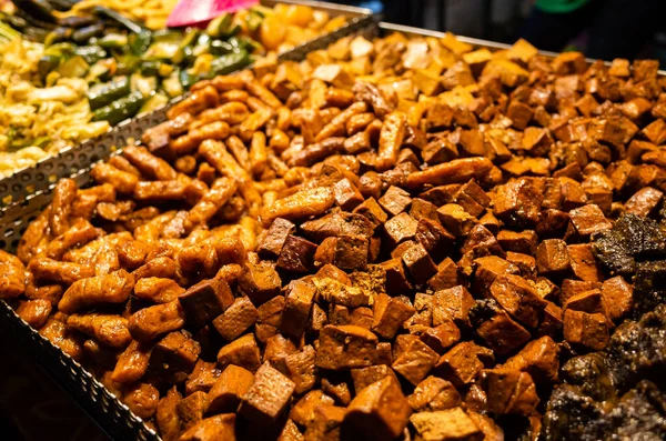 Traditional Snacks Taiwanese Fried Chicken Street Night Marketplace — Stock Photo, Image