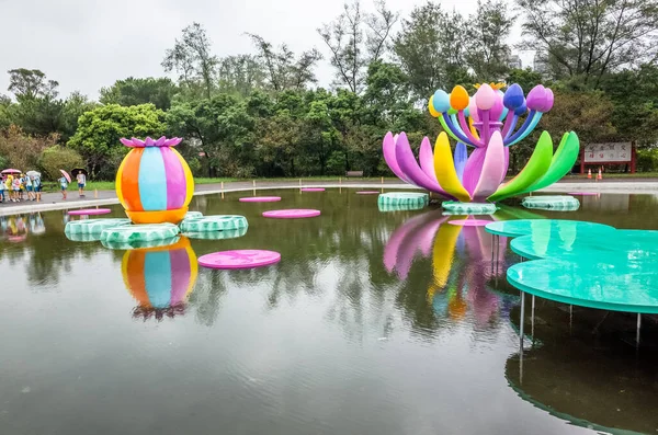 Taoyuan Taiwan September 2019 Taoyuan Land Art Festival Regen Met — Stockfoto