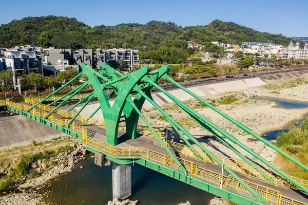 Taichung Taiwan November 2019 Luchtfoto Van Moderne Brug Taichung City — Stockfoto