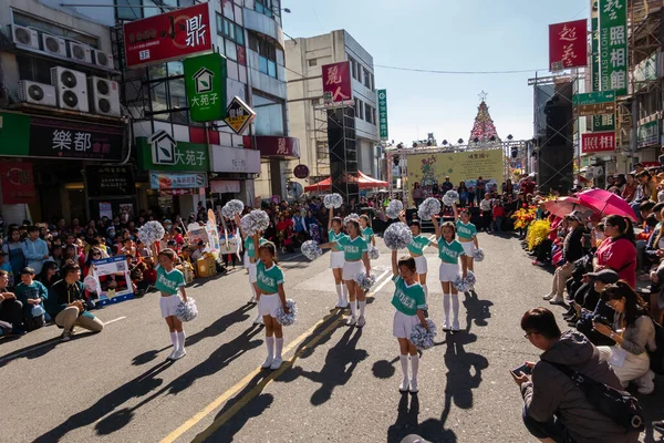 Puli Taiwan December 2019 Mensenparade Puli Carnaval Nantou Taiwan — Stockfoto