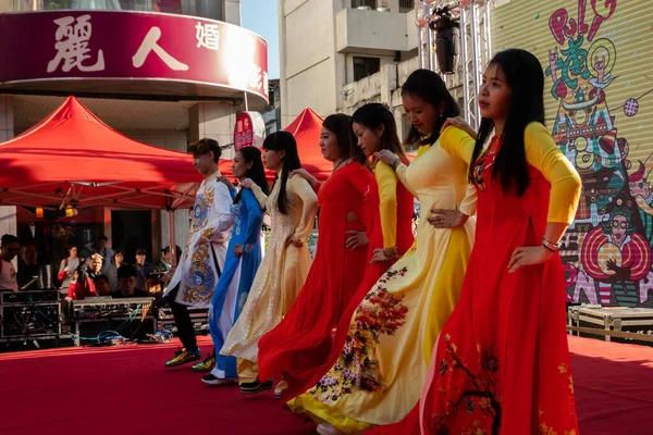 Puli Taiwan December 2019 Mensenparade Puli Carnaval Nantou Taiwan — Stockfoto