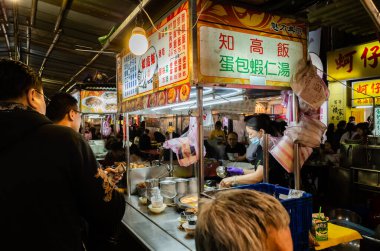Taipei, Tayvan - 23 Ocak 2020: Ningxia Gece Pazarı, Tayvan