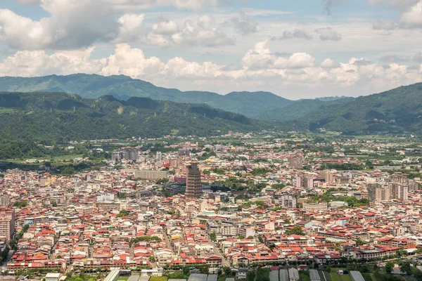 Puli Taiwan Luglio 2020 Veduta Aerea Del Paesaggio Urbano Puli — Foto Stock