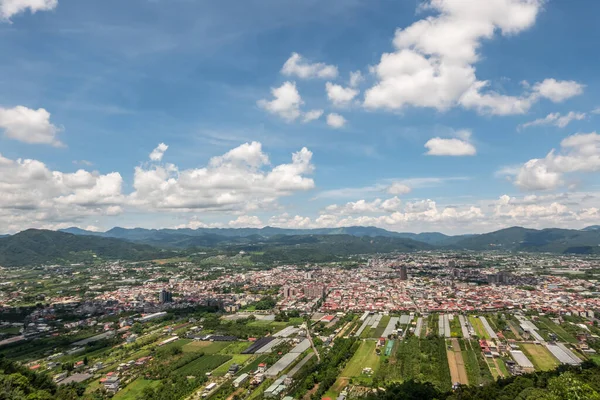 Puli Taiwan Julho 2020 Vista Aérea Paisagem Urbana Cidade Puli — Fotografia de Stock