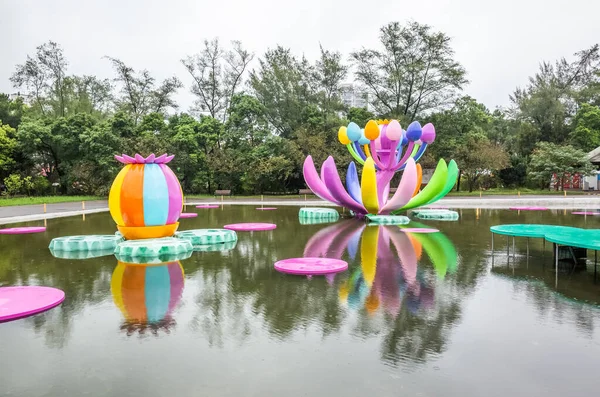 Taoyuan Tajwan Września 2019 Taoyuan Land Art Festival Deszczowy Dzień — Zdjęcie stockowe