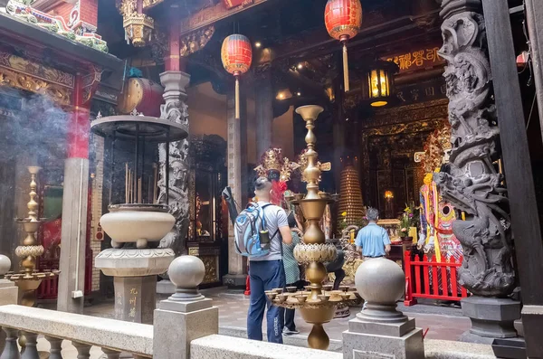 Taipei Taiwan Oktober 2019 Känd Attraktion Qingshan Temple Taipei Taiwan — Stockfoto