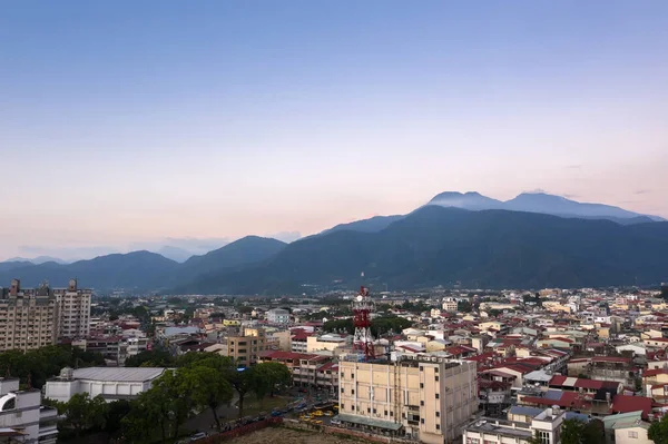 Nantou Taiwán Noviembre 2019 Vista Aérea Ciudad Puli Con Edificios —  Fotos de Stock