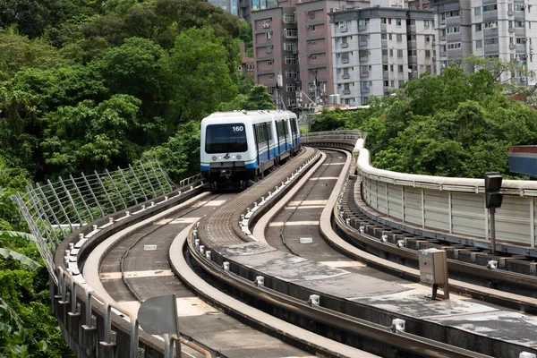 Tajpej Tajwan Czerwca 2020 Pociąg Mrt Mieście Tajpej Tajwan Azja — Zdjęcie stockowe