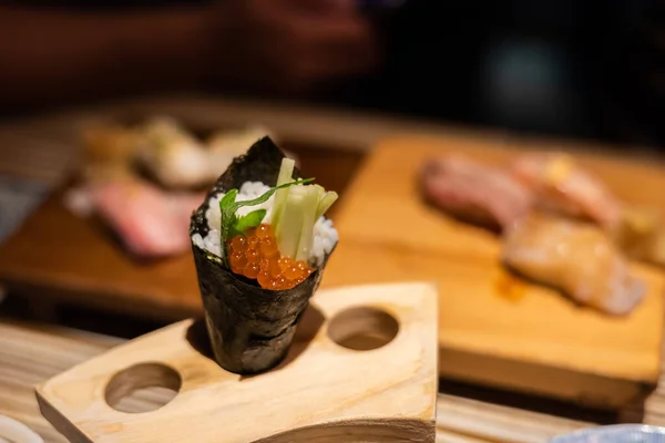 Sushi Japonez Delicios Farfurie Restaurant — Fotografie, imagine de stoc