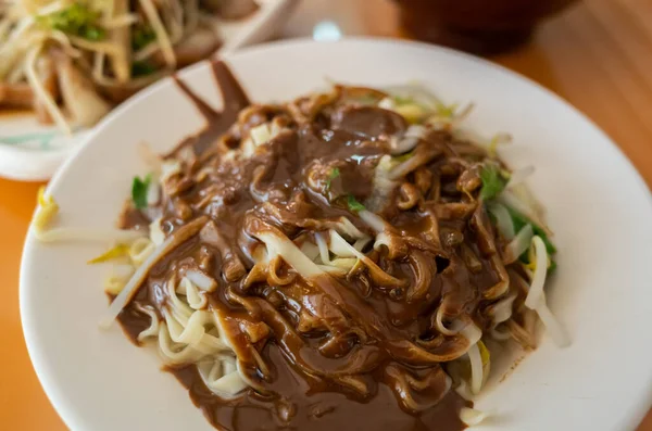 Taiwanese Traditional Food Sesame Paste Noodles Restaurant Taiwan — Stock Photo, Image