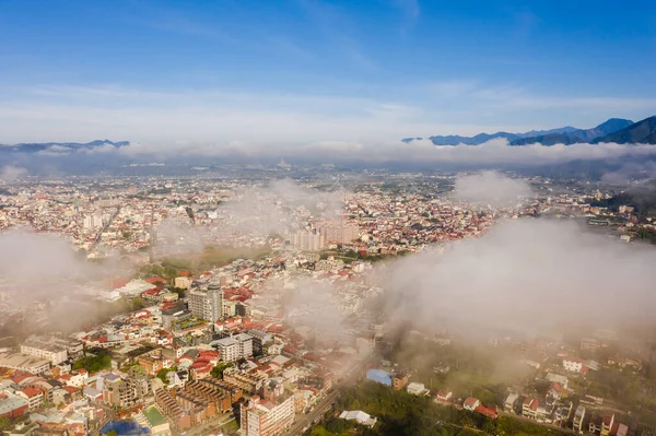 南头普利 2020年1月2日 台湾南头县普利市上空乌云的空中景观 — 图库照片