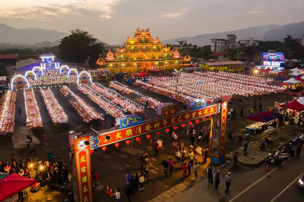 Nantou Taiwan Dicembre 2019 Carnevale Sacrificio Del Taoismo Shuili Terrà — Foto Stock