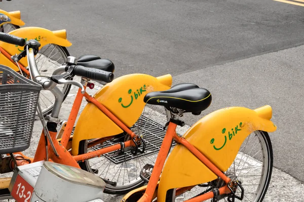 Новый Тайбэй Тайвань Июня 2020 Года Ubike Система Обмена Велосипедами — стоковое фото