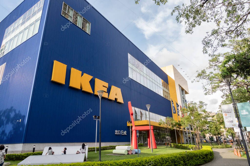 Taichung, Taiwan - June 30th, 2020: IKEA Superstore the famous furniture store supermarket at Taichung, Taiwan, Asia