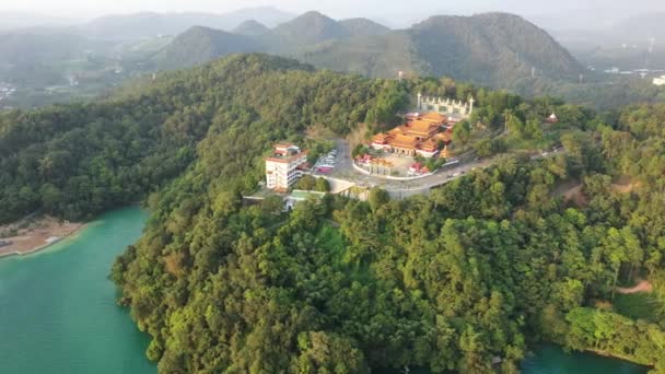 Nantou Taiwán Septiembre 2019 Vista Aérea Del Famoso Monumento Del — Vídeo de stock