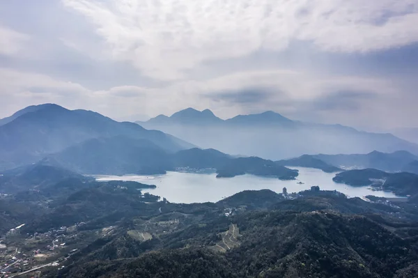 Вид Воздуха Озеро Sun Moon Наньтоу Тайвань — стоковое фото