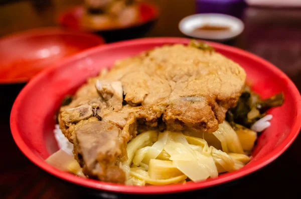 Тайванські Закуски Соєвої Свинини Рисом — стокове фото