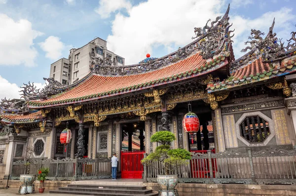 Taipei Taiwán Octubre 2019 Famosa Atracción Del Templo Lungshan Taipei — Foto de Stock