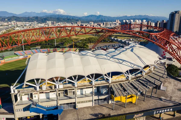 2019年11月28日台湾 台中市 台中インターコンチネンタル野球場の空中風景 — ストック写真