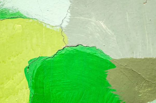 Bunte Wand Mit Grüner Farbe Auf Einem Zementhintergrund — Stockfoto
