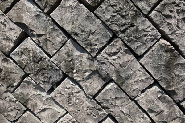 Muro Mattoni Grigi Con Sfondo Texture Ruvida — Foto Stock